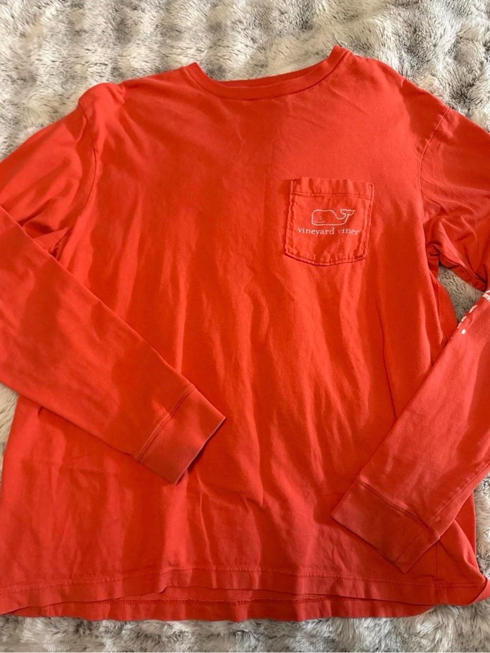 Vineyard Vines Men’s Long-Sleeve Pocket Tee - Coral Red